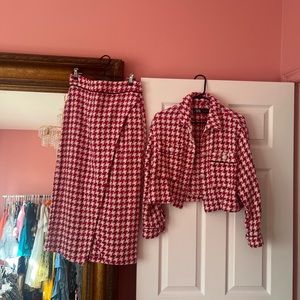 Zara two piece houndstooth set